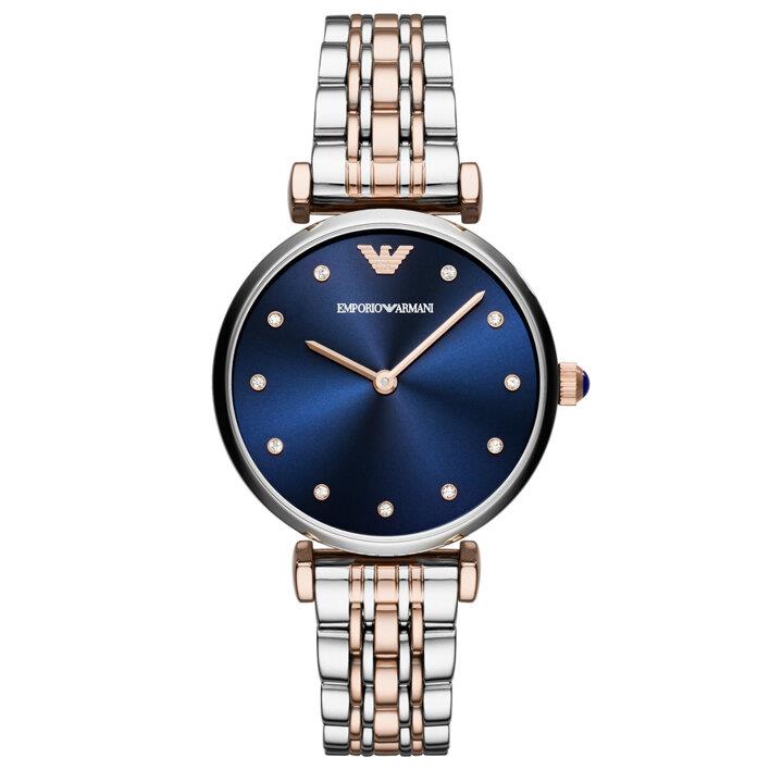 Emporio Armani AR11092 Quartz Crystal Blue Dial Ladies Watch Emporio Armani AR11092 Quartz Crystal Blue Dial Ladies Watch